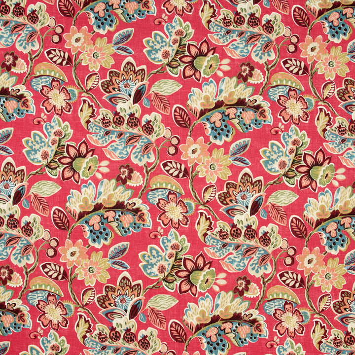 Glass Art Firecracker by Carole Fabric Geranium 100% Cotton-SR, Acrylic Backing Pakistan Passes 27,000 Double Rubs Wyzenbeek Horizontal: 27125 and Vertical: 2475 56 - Fabric Carolina -