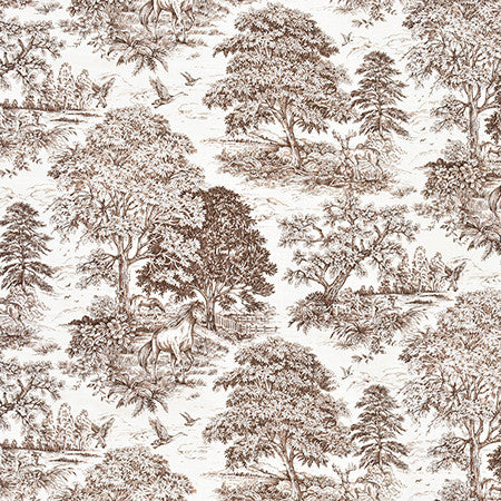 Wild Horses Driftwood by Carole Fabric Wellington 55% Linen, 45% Viscose-SR KOREA 12,000 Wyzenbeek Double Rubs 26" V, 27 1/2" H HD 55"  - Fabric Carolina -