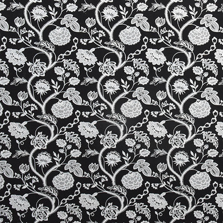 Charming Climb Black by Carole Designer Fabric From The Heart 70% Polyester, 30% Cotton India N/A 9 1/2" V, 8 1/2" H 51.5" - Swanky Fabrics -