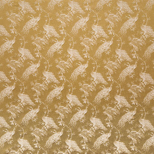Roaming Peacock Wheat by Carole Fabric
