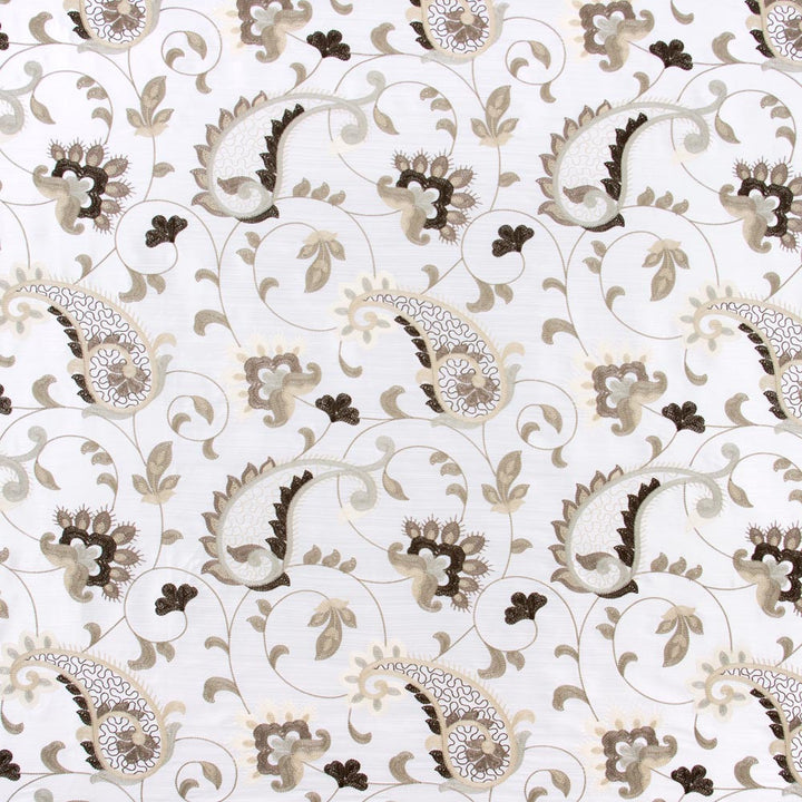 Garden Blooms Pearl by Carole Fabric Onyx & Ivory 100% Polyester India N/A Horizontal: 17 and Vertical: 18 51 - Fabric Carolina -