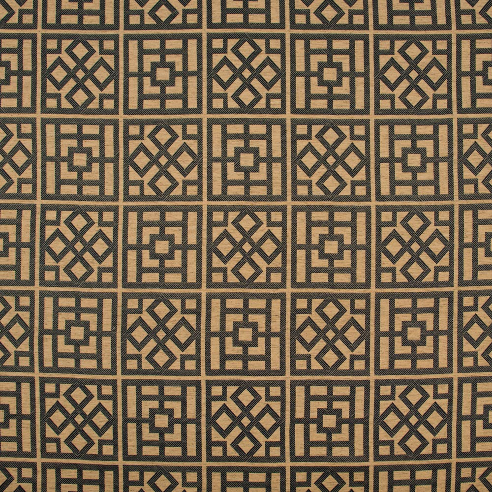 Take Action Gold by Carole Fabric Onyx & Ivory 53% Rayon, 40% Polyester, 7% Flax USA Passes 40,000 Double Rubs Wyzenbeek Horizontal: 135 and Vertical: 14375 54 - Fabric Carolina -