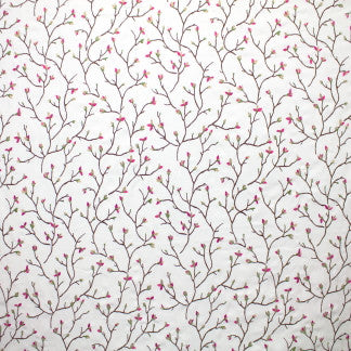 Earth Day Fuchsia by Carole Fabric Imperial Garden 31% Viscose,26% Poly,26% Linen,17% Rayon China Passes 60,000 Double Rubs Wyzenbeek Horizontal: 13 1/2" and Vertical: 15 5/8" V 54" - Fabric Carolina -