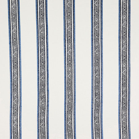 Not Ordinary Sapphire by Carole Fabric Hidden Treasure Base: 60% Poly, 30% Cotton, 10% Linen Embr: 100% Visc India  5 3/4" V, 6 1/2" H 50"  - Fabric Carolina -
