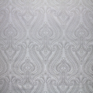 Great Things Titanium by Carole Fabric Frosted Glass 100% Polyester India  26" V, 12 3/4" H 52"  - Fabric Carolina -