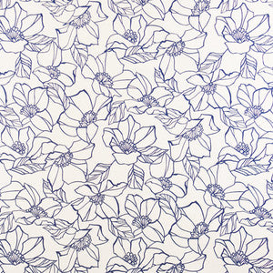 Flower Stencil Marine by Carole Fabric