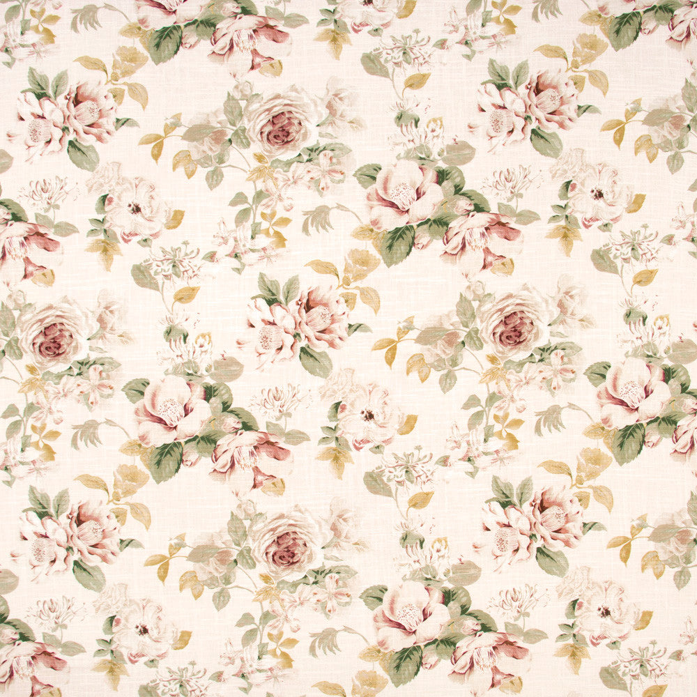 Welcome Summer Blush by Carole Fabric Geranium 55% Linen, 45% Viscose UK Passes 18,000 Circular Rubs Martindale Horizontal: 135 and Vertical: 2525 52375 - Fabric Carolina -