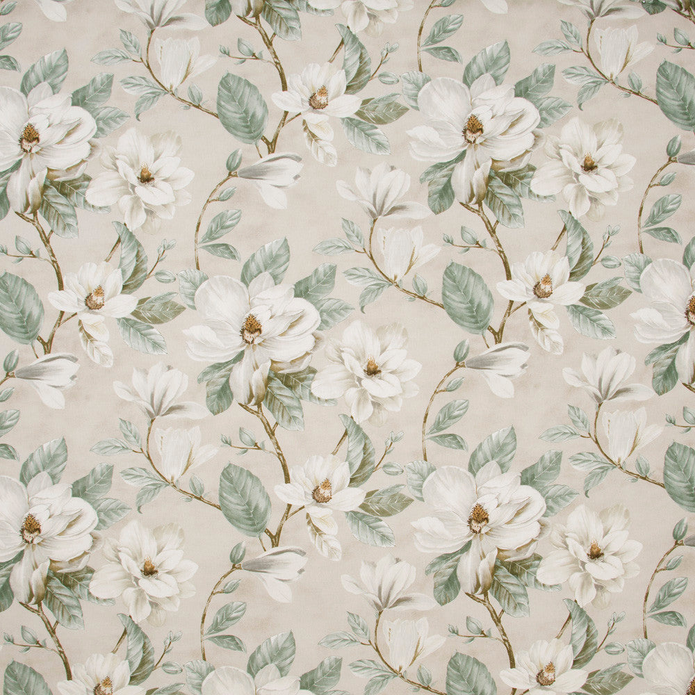Magnolia Garden Dove Gray by Carole Fabric Birch 100% Cotton Spain Passes 15,000 Double Rubs Wyzenbeek Horizontal: 27 and Vertical: 25 54 - Fabric Carolina -