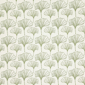 Ginkgo Sketches Moss by Carole Fabric