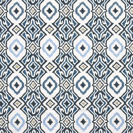 Forever Means Marine by Carole Fabric Artisan Base: 100% Cotton. Embr: 60% Cotton, 40% Spun Poly INDIA  15"V, 6 1/2" H 52"  - Fabric Carolina -