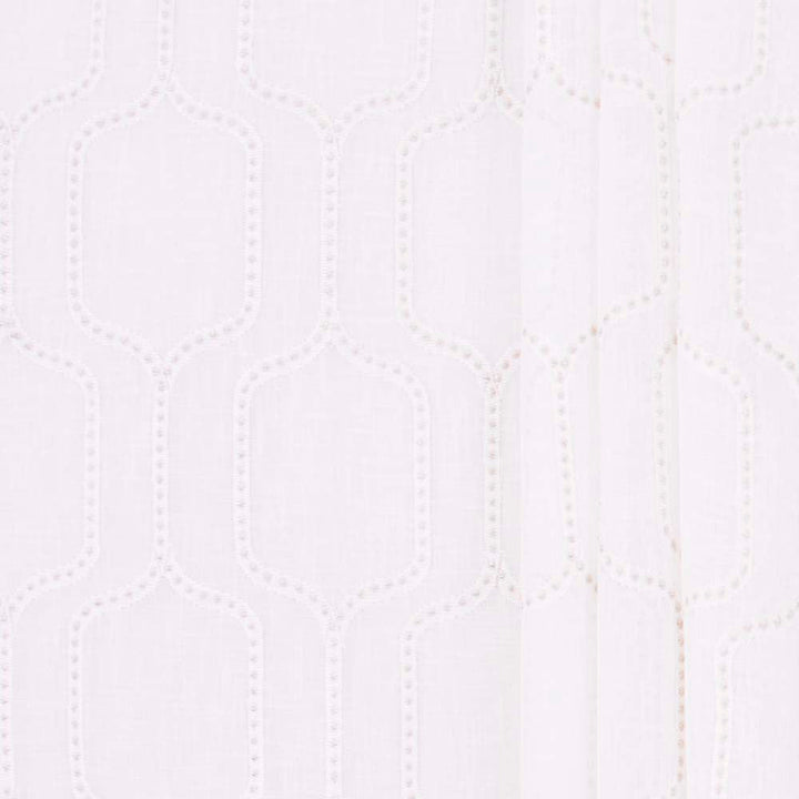 One Off Alabaster by Carole Designer Fabric Sheer Intrigue 100% Polyester India N/A Horizontal: 7.625 and Vertical: 11.75 51 - Swanky Fabrics -