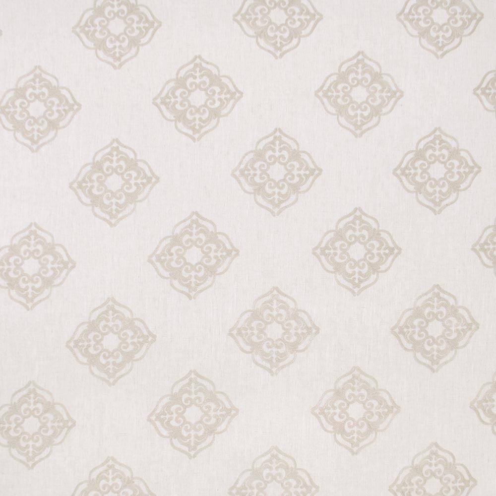 Parlor Games Champagne by Carole Designer Fabric Coconut Cream 95% Polyester, 5% Linen China N/A Horizontal: 1175 and Vertical: 1175 54 - Swanky Fabrics -