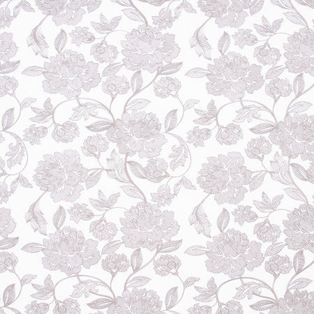 Easy Summer Grey by Carole Fabric White Smoke 100% Polyester India N/A Horizontal: 17" and Vertical: 18 1/2" V 51.5" - Fabric Carolina -