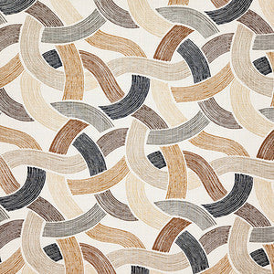 Through The Bends Copper by Carole Fabric