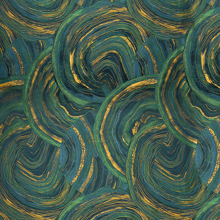 Full Of Action Peacock by Carole Fabric State Of The Art 52% Viscose, 25% Polyester, 23% Rayon CHINA N/A 39" V, 29" H 54"  - Fabric Carolina -