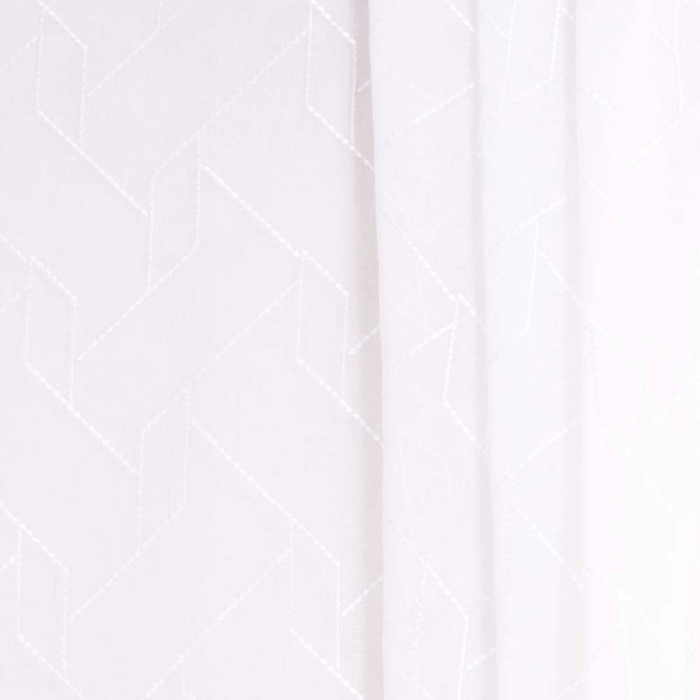 You Started It White by Carole Designer Fabric Sheer Intrigue 100% Polyester China N/A Horizontal: 6.5 and Vertical: 7.75 54 - Swanky Fabrics -