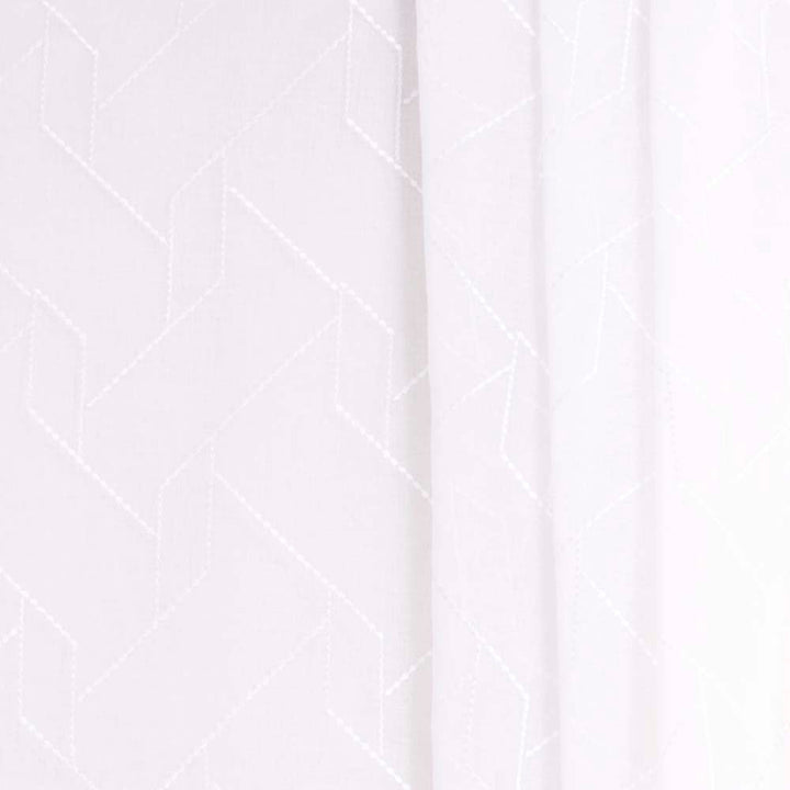 You Started It White by Carole Designer Fabric Sheer Intrigue 100% Polyester China N/A Horizontal: 6.5 and Vertical: 7.75 54 - Swanky Fabrics -