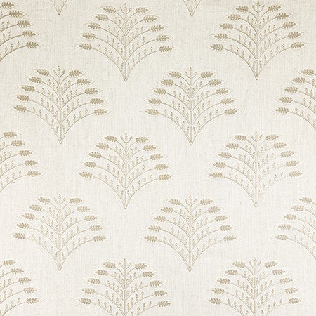 New Natural Linen by Carole Fabric Hidden Treasure Base: 95% Polyester, 5% Linen Embr: 100% Polyester China  15 7/8" V, 8" H HD 52"  - Fabric Carolina -