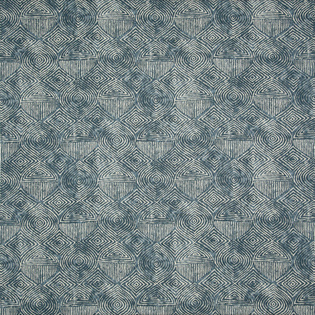 Unafraid Indigo by Carole Designer Fabric Blue Crush 75% Cotton, 25% Linen Pakistan 25" V, 13 1/4" H HD 54"" - Swanky Fabrics -