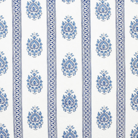Road To Royalty Sapphire by Carole Fabric Artisan 54% Linen, 46% Cotton INDIA  7" V, 17 3/8" H 54"  - Fabric Carolina -