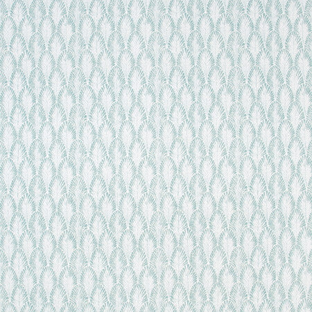 Parisian Nights Eucalyptus by Carole Fabric MOUNTAIN SKY 85% Cotton, 15% Linen Printed In USA Passes 24,000 Double Rubs Wyzenbeek Horizontal: 9" and Vertical: 4 1/4" 54" - Fabric Carolina -