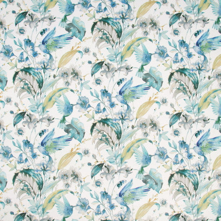 Afternoon Amble Dream Blue by Carole Fabric BREATHTAKING 100% Cotton- Soil & Stain Repellent India Passes 20,000 Double Rubs Wyzenbeek </p><p>Repeat: 17 1/2" V, 27 1/4" H 54" - Fabric Carolina -