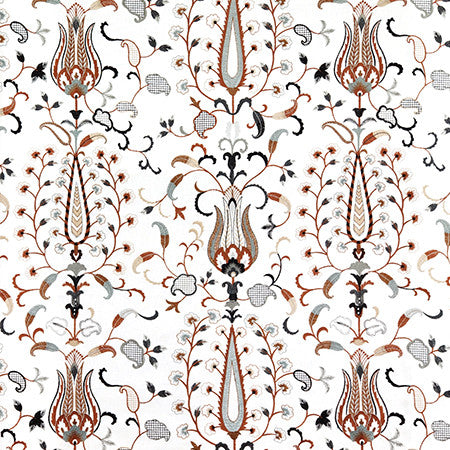 Chance To Create Sienna by Carole Fabric Hidden Treasure Base: 50% Poly, 50% Cotton Embr: 70% Poly, 30% Cotton India  30 1/2" V, 25 1/2" H 50"  - Fabric Carolina -
