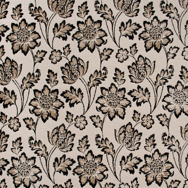 Rainy Nights Black by Carole Fabric Onyx & Ivory 57% Viscose, 33% Polyester, 10% Linen India N/A Horizontal: 135 and Vertical: 275 54 - Fabric Carolina -