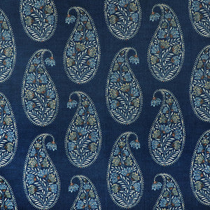 Drop Of Paisley Prussian by Carole Fabric