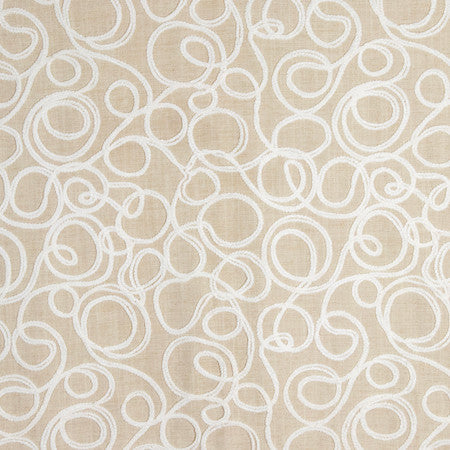 Lost And Found Flax by Carole Designer Fabric Earthbound 100% Polyester 50,000 Wyzenbeek Double Rubs 18 1/4" V, 18" H 54" - Swanky Fabrics -