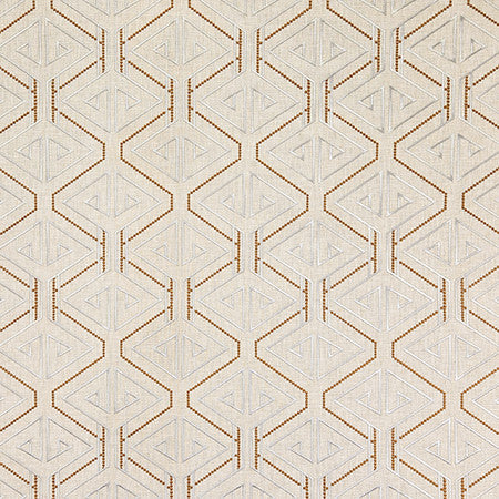 Peek At You Copper by Carole Designer Fabric Shape Shifter Base: 52% Cotton, 48% Poly Embr: 100% Poly India 13" V, 8 3/4" H 52" - Swanky Fabrics -