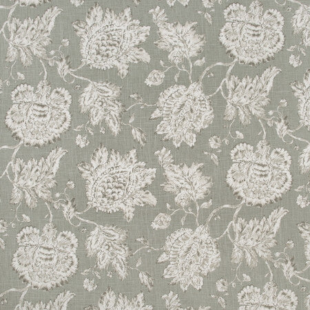Are You Ready Smoke by Carole Fabric SILVER FOX 55% Linen, 45% Rayon- Soil & Stain Repellent Finished In USA Passes 15,000 Double Rubs Wyzenbeek Horizontal: 27" D and Vertical: 18" 54" - Fabric Carolina -