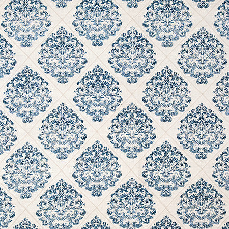 Diamond Within Navy by Carole Designer Fabric English Garden 59.7% Cotton, 39.9% Linen, 0.4% Polyester 2,000 Martindale Circular Rubs 9 1/2" V, 8 3/4" 52" - Swanky Fabrics -