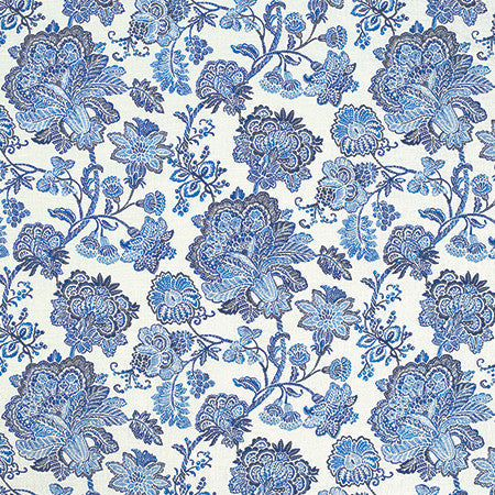 Know The Plot Porcelain Blue by Carole Designer Fabric Bluebell 55% Linen, 45% Viscose-Soil Repellent S Korea 27" V, 27 3/8" H HD 55.5" - Swanky Fabrics -