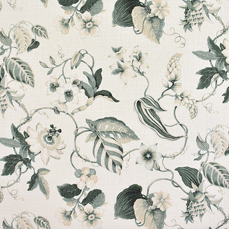 Believe In You Loden by Carole Designer Fabric Jade 55% Linen, 45% Rayon-SSR Printed & Finished In Usa 27" V, 27" H HD 54" - Swanky Fabrics -