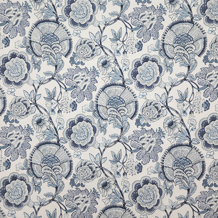 Zora Lapis by Carole Designer Fabric Blue Crush 100% Cotton Pakistan 25 1/4" V, 13 1/2" H HD 54"" - Swanky Fabrics -