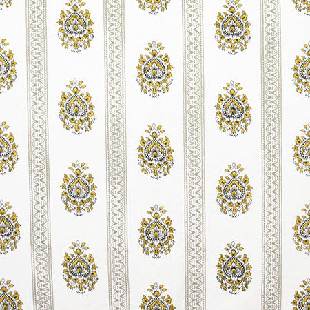 Road To Royalty Turmeric by Carole Fabric Artisan 54% Linen, 46% Cotton INDIA  7" V, 17 3/8" H 54"  - Fabric Carolina -