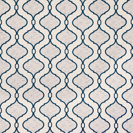 You Guessed It Midnight by Carole Fabric Blue Crush Base: 85% Polyester, 9% Linen, 4% Viscose, 2% Acrylic Embr: 57% Viscose, 23% Polyester, 20% Acrylic India  7 5/8" V, 4 1/4" H 51""  - Fabric Carolina -