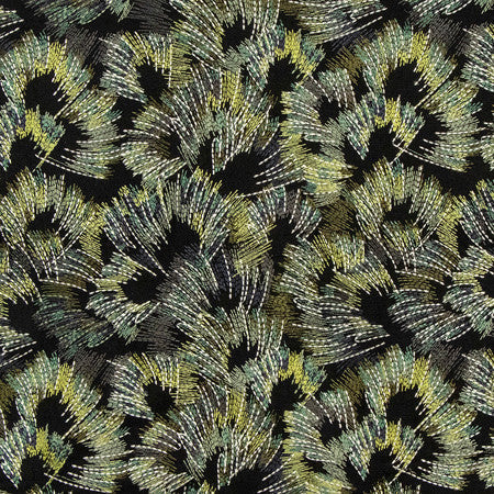 Fireworks Viridian by Carole Designer Fabric Serene Green Base: 100% Cotton, 100% Viscose N/A 15" V, 17" H 50" - Swanky Fabrics -