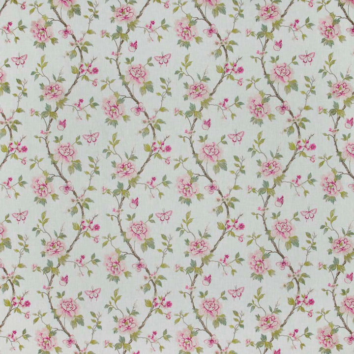 Summer Magic Begonia Pink by Carole Fabric Summer Garden 52% Polyester, 48% Cotton India N/A Horizontal: 165 and Vertical: 18 51 - Fabric Carolina -