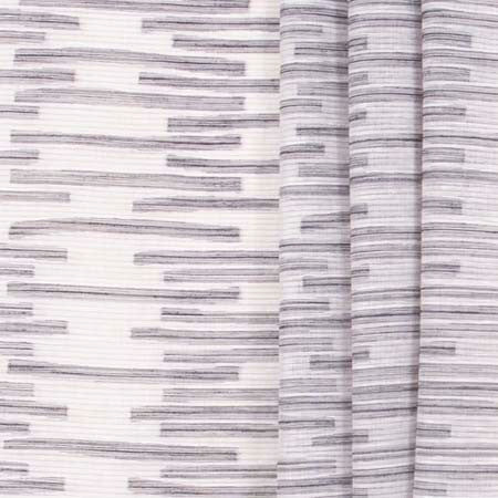 Endless Options Chrome by Carole Designer Fabric Sheer Genius,Sheer Intrigue 75% Polyester, 25% Linen Turkey 23"V, 11 1/2" H 59" - Swanky Fabrics -