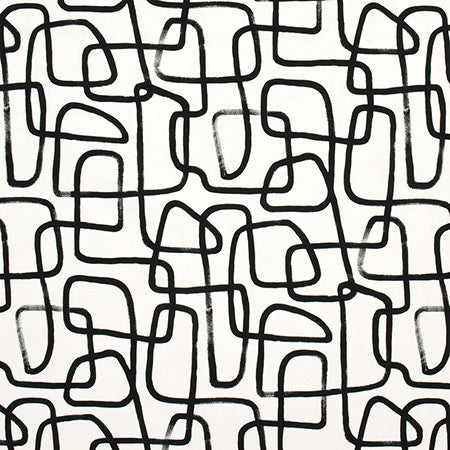 Wrong Turn Domino by Carole Fabric Prisma 100% Cotton SPAIN 50,000 Wyzenbeek Double Rubs 27" V, 13 1/2" H HD 54"  - Fabric Carolina -
