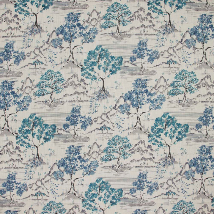 Misty Mountain Antique Blue by Carole Fabric Night Sky 100% Cotton-Soil Repellent China Passes 27,000 Double Rubs Wyzenbeek Horizontal: 27 and Vertical: 2625 58 - Fabric Carolina -