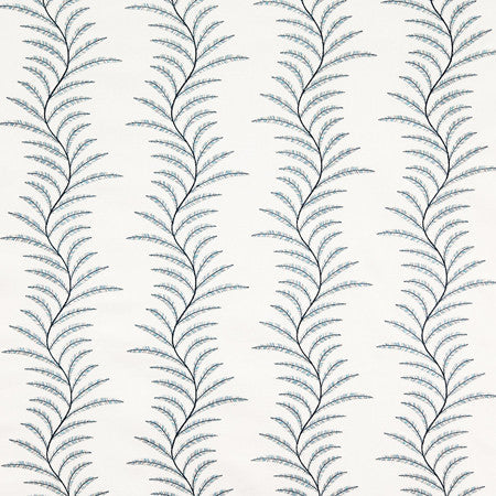 Bayside Bistro Ocean by Carole Designer Fabric Oasis Base: 100% Cotton Embr: 84% Cotton, 16% Viscose India 7 7/8" V, 8 5/8" H 51" - Swanky Fabrics -