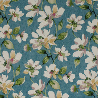 Rita Tropical Blue by Carole Fabric Rhythm & Blues 100% Cotton-ssr Uae Passes 30,000 Double Rubs Wyzenbeek Horizontal: 27 3/4" and Vertical: 26"V 54" - Fabric Carolina -