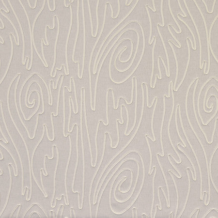 Twist About Winter White by Carole Designer Fabric Muse 65% Cotton, 35% Recycled Polyester India 18 1/4" V, 25 1/2" H 51" - Swanky Fabrics -