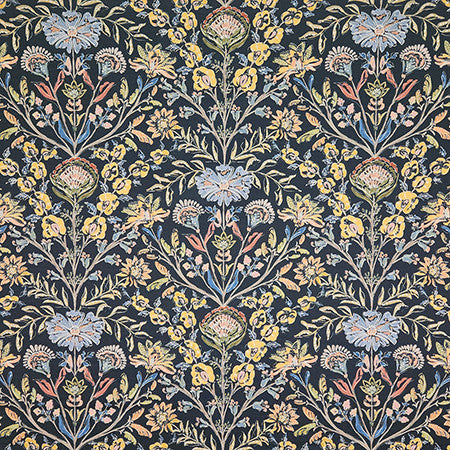Unreal Navy by Carole Fabric First Impressions 90% Cotton, 10% Linen Pakistan  27" V, 13 1/2" H HD 54"  - Fabric Carolina -