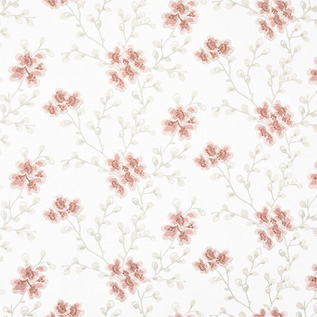 Darling Blooms Dogwood by Carole Designer Fabric Harvest 52% Cotton, 48% Polyester India 15,000 Wyzenbeek Double Rubs 9 1/4" , 26 3/8" H HD 52.75" - Swanky Fabrics -