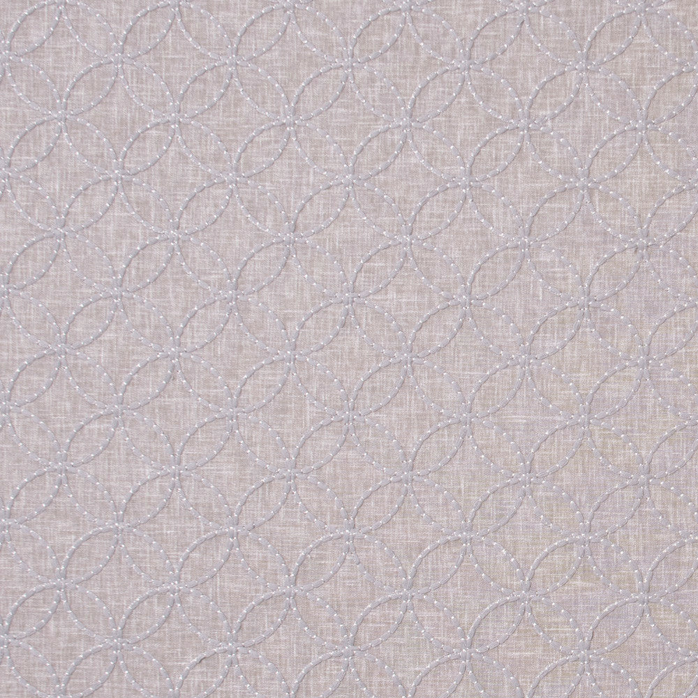 Circle Back Platinum by Carole Fabric White Smoke 70% Polyester, 30% Cotton India N/A Horizontal: 3 and Vertical: 3 51.5 - Fabric Carolina -