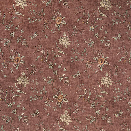 Country Charm Cardamom by Carole Designer Fabric English Garden 100% Polyester 60,000 Wyzenbeek Double Rubs 24 1/2" V, 13 3/4" H HD 54" - Swanky Fabrics -